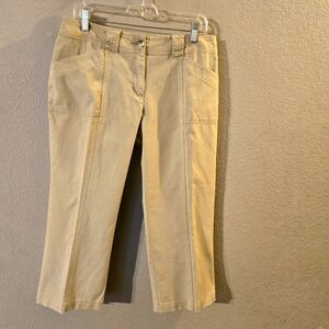 Isaac Mizrahi for Target Womens Tan Capri Pants Size 10